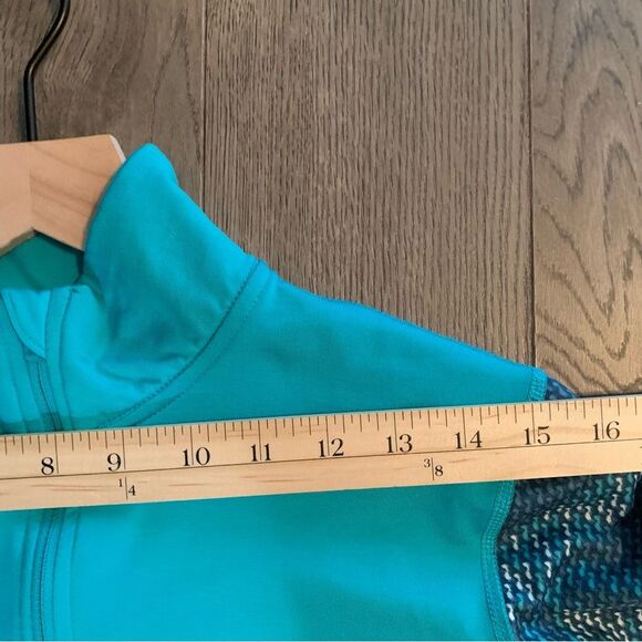 NIKE PRO Dri- Fit Half Zip Women’s Medium Aqua Green Thumb Hole Polyester. - Picture 12 of 16